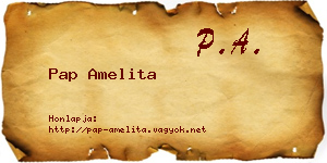 Pap Amelita névjegykártya